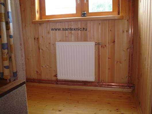 Сантехнические работы. Монтаж стального панельного радиатора с наружной ...